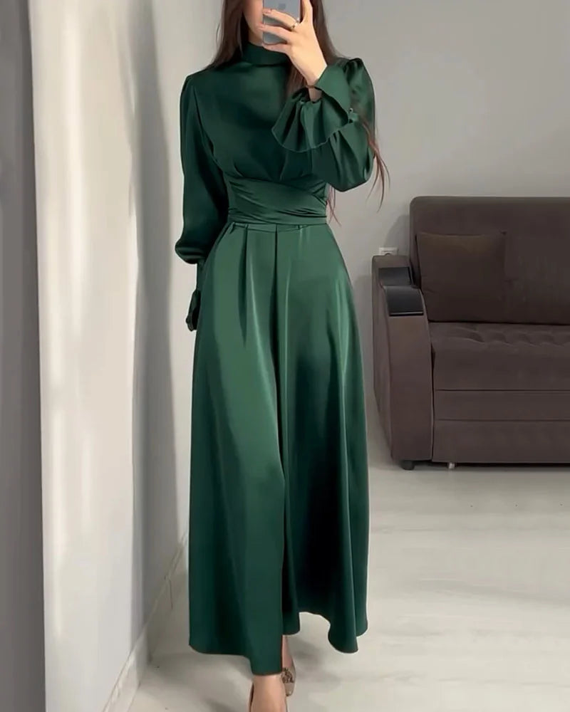 Elin | Robe chic et confortable avec taille croisée et nœud papillon