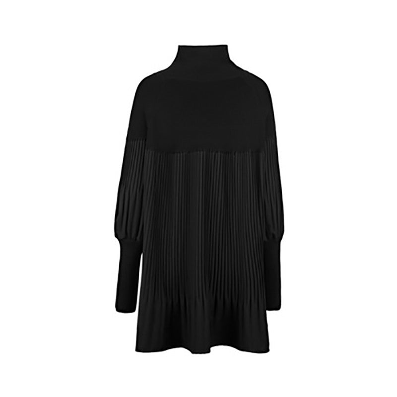 Amelie™  | Pull en maille à col roulé plissé pour femmes